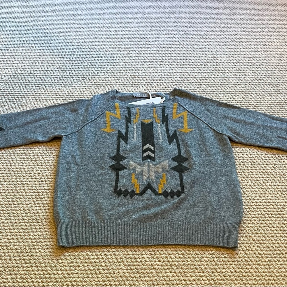 NEW Gorgeous and Unique Brodie Cashmere Navajo beautiful sweater, NWT